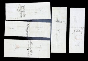 lot 234 image: Antique 1800s Bank of Commerce Checks Ensemble