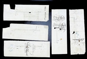 lot 241 image: Antique 1800s Bank of Commerce Checks Ensemble