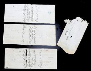 lot 246 image: Antique 19th Century Bank Checks from Tradesmens Bank, Philadelphia