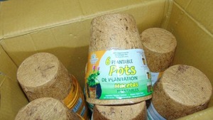 lot 33 image: Plant Best Round Fiber Grow Pots 4 14 6 packs - Case of 24