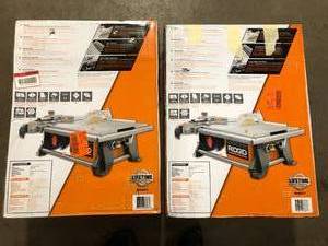 Lot of 2 RIDGID 6.5-Amp 7 in. Blade Corded Table Top Wet Tile Saw  Customer Returns See Pictures