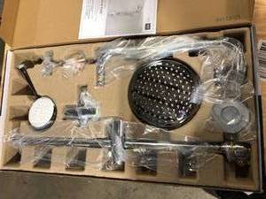 GROHE Vitalio 5-spray 7 in. Dual Shower Head and Handheld Shower Head in Chrome Customer Returns See Picture