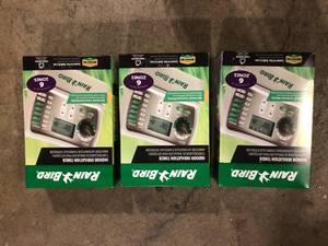 Lot of 3  Rain Bird 6-Station Indoor Simple-To-Set Irrigation Timer  Customer Returns See Picture