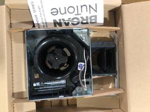 Broan-NuTone Roomside Series Decorative White 110 CFM Ceiling Humidity Sensing Bathroom Exhaust Fan with LED Panel  Customer Returns See Picture
