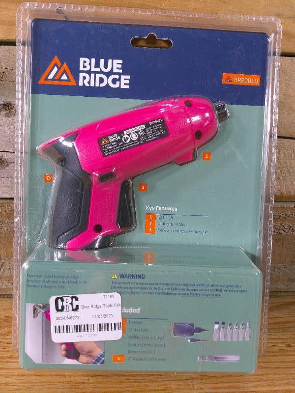 Blue ridge tools rechargeable screwdriver pink sale