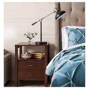 lot 1 image: Crosby Schoolhouse Desk Lamp Black - Threshold