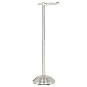 lot 2 image: Delta Greenwich Telescoping Pivoting Free-Standing Toilet Paper Holder in SpotShield Brushed Nickel