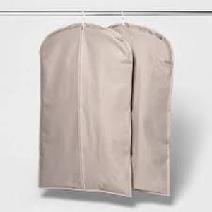 lot 63 image: Set of 2 - 2pk Suit Protector 40 Garment Bag Gray - Room Essentials