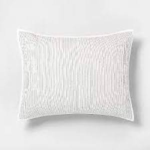lot 65 image: King Microstripe Pillow Sham CreamGray - Hearth & Hand with Magnolia