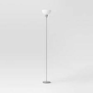 lot 81 image: Torchiere Floor Lamp - Room Essentials-Silver