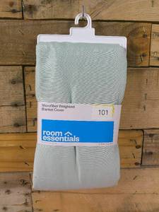 lot 100 image: 72x48 Reversible Microfiber Cover for Weighted Blanket - Room Essentials-Mink Dark Green