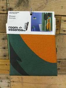 lot 107 image: Puffs Shower Curtain Green - Room Essentials