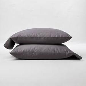 lot 118 image: 300 Thread Count Temperature Regulating Solid Pillowcase Set - Casaluna-Standard-Dark Gray