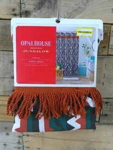 lot 119 image: NWT Opalhouse designed with Jungalow Profil Shower Curtain - Green