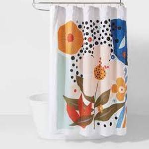 lot 128 image: Exploded Graphic Shower Curtain - Room Essentials