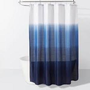 lot 144 image: Dip Dye Shower Curtain Blue - Room Essentials