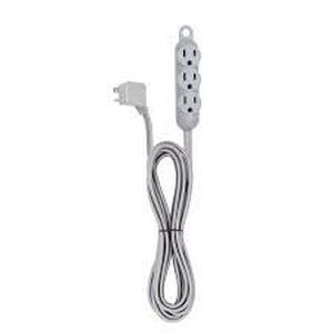lot 169 image: Set of 2 Globe Electric 12 3 Outlet Extension Cord Gray
