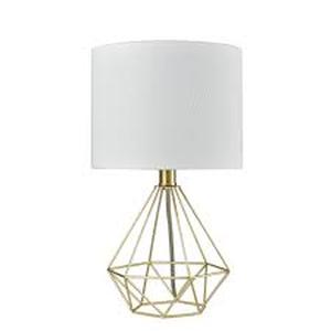 lot 188 image: Large Geo Table Lamp Brass - Threshold