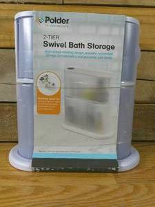 lot 174 image: Two Tier Swivel Base Bath Storage - Polder