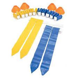 lot 216 image: SKLZ 10 Man Flag Deluxe Football Set