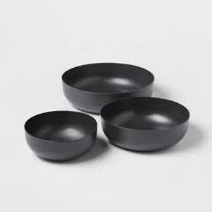 lot 228 image: 3pc Plastic Nesting Serving Bowls Gray - Made By Design