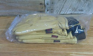 lot 269 image: Durable Cowhide Work Gloves - Large - 2 pack