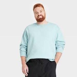 lot 275 image: Mens Regular Fit Crewneck Pullover Sweatshirt - Goodfellow & Co-Blue-XXLT