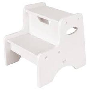 lot 307 image: KidKraft Two Kids Step Stool White
