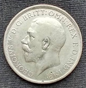 1918 British Silver Florin Coin