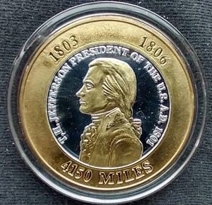 Limited Edition Silver Lewis & Clark Peace Medal Commemorative Copy