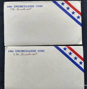 (2) 1982 Uncirculated Penny Sets