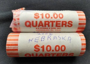 (2) 2006 Quarter Rolls - South Dakota & Nebraska
