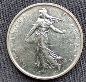 1964 France Silver 5 Francs Coin