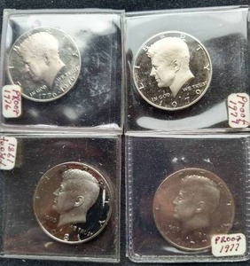 (4) Proof Kennedy Half Dollars