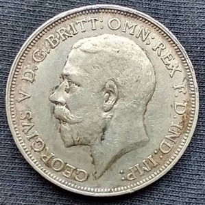 1911 British Silver Florin Coin