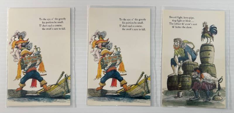 lot 34 image: Vintage Misc. Disneyland Pirates Postcards