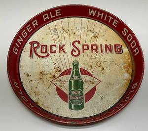 lot 6 image: Vintage Rock Spring Serving Tray (Antiqued Condition)