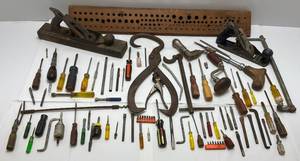 lot 12 image: Large Group Of Misc. Vintage & Antique Tools