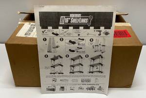 lot 16 image: 2x4basics Brand Shelf links Black Polyresin Shelving Brackets