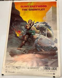 lot 17 image: 1977 40 x 60 Clint Eastwood The Gauntlet Movie Poster