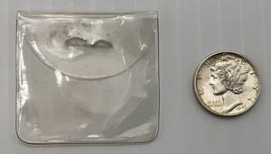 lot 52 image: 1943 Philadelphia Mint Mercury Dime Full Bands High Grade In Protective Sleeve