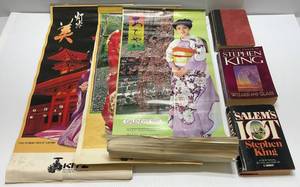 lot 98 image: Vintage Geisha Girl Calendars & Stephen King Books