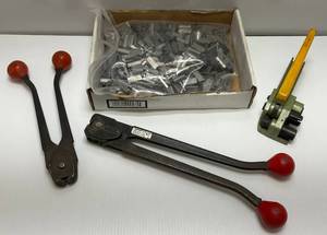 lot 118 image: 12 Banding Tools, Clips & More