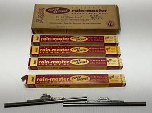 lot 132 image: Vintage Anco Super Serevice Rain-Master 10 Wiper Blade Sets (5 Total)