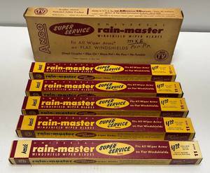 lot 133 image: Vintage Anco Super Serevice Rain-Master 11 Wiper Blade Sets (5 Total)