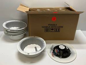 lot 140 image: 6 Quam Brand C10X Ceiling Speakers With Mounting Pans (NIB)