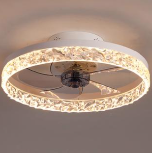lot 116 image: PSHRFANST 19.7 Ceiling Fan With Lights, Dimmable LED 6 Speeds Reversible Blades Timing With Remote Control