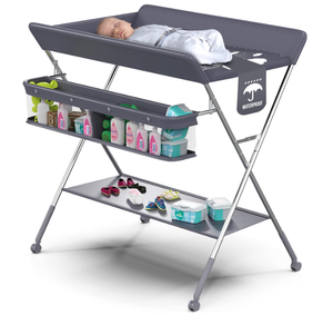 lot 131 image: Babylicious Baby Portable Changing Table - Foldable Changing Table with Wheels