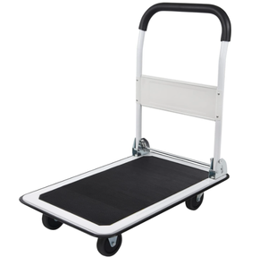 lot 142 image: LEADALLWAY Foldable Push Cart Platform Cart 330lbs Capacity 4 Wheels