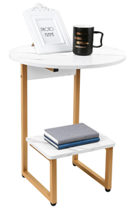 lot 147 image: Urraca White Marble Top Side Table